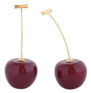 DJE311320 14K Dipped Resin Cherry Earrings - MiMi Wholesale