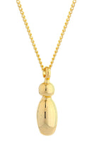 DJN330008 14K Dipped Small Bubble Letter Initial Necklace - MiMi Wholesale