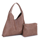 EE84353 - 1 2 in 1 Maya Hobo Tote Bag With Pouch - MiMi Wholesale