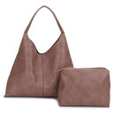 EE84353 - 1 2 in 1 Maya Hobo Tote Bag With Pouch - MiMi Wholesale