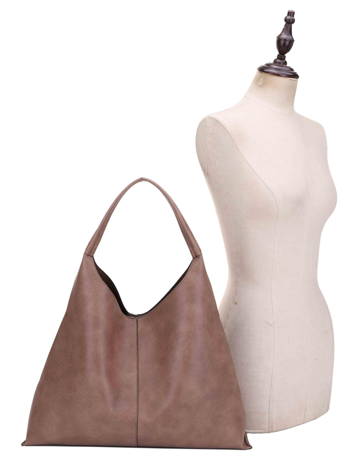 EE84353 - 1 2 in 1 Maya Hobo Tote Bag With Pouch - MiMi Wholesale