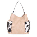 EE95037C2 2 in 1 Cow Print Hobo and Crossbody Bag Set - MiMi Wholesale