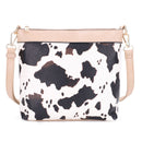 EE95037C2 2 in 1 Cow Print Hobo and Crossbody Bag Set - MiMi Wholesale