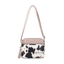 EE95314CX Cow Print Dome Crossbody Bag - MiMi Wholesale