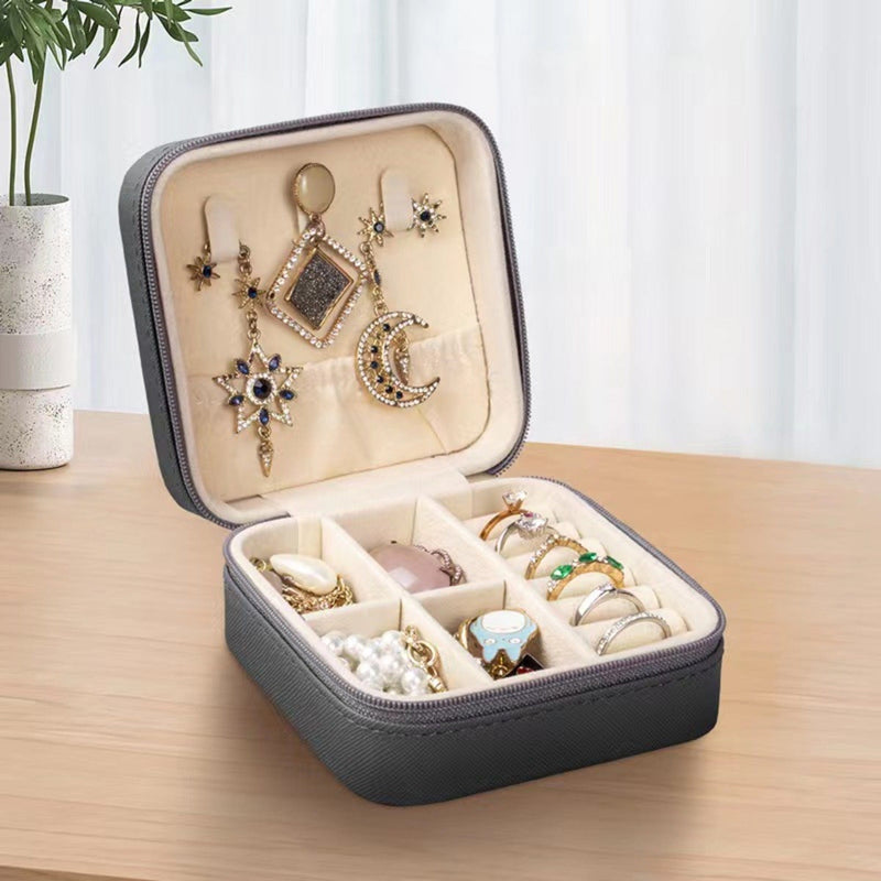 EG10268 Zip Around Square Jewelry Box - MiMi Wholesale