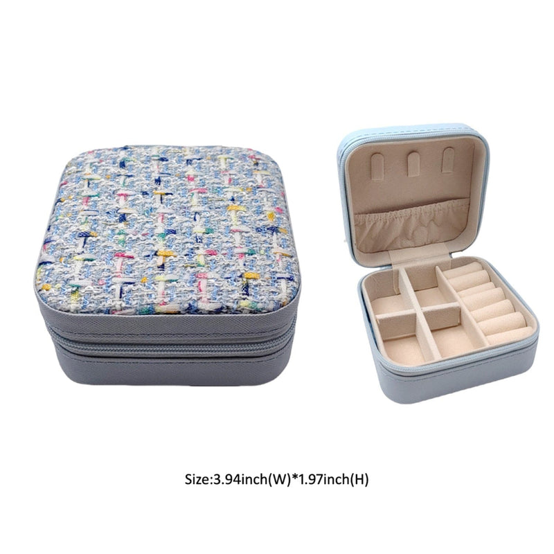 EG10301 Tweed Jewelry Box - MiMi Wholesale