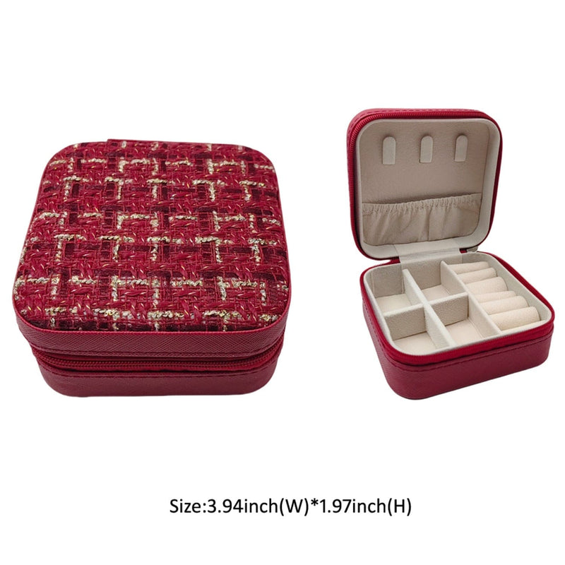 EG10301 Tweed Jewelry Box - MiMi Wholesale