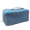 EG10304 Tweed Zip Around Cosmetic Pouch - MiMi Wholesale