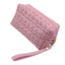 EG10307 Tweed Pouch With Wristlet Strap - MiMi Wholesale