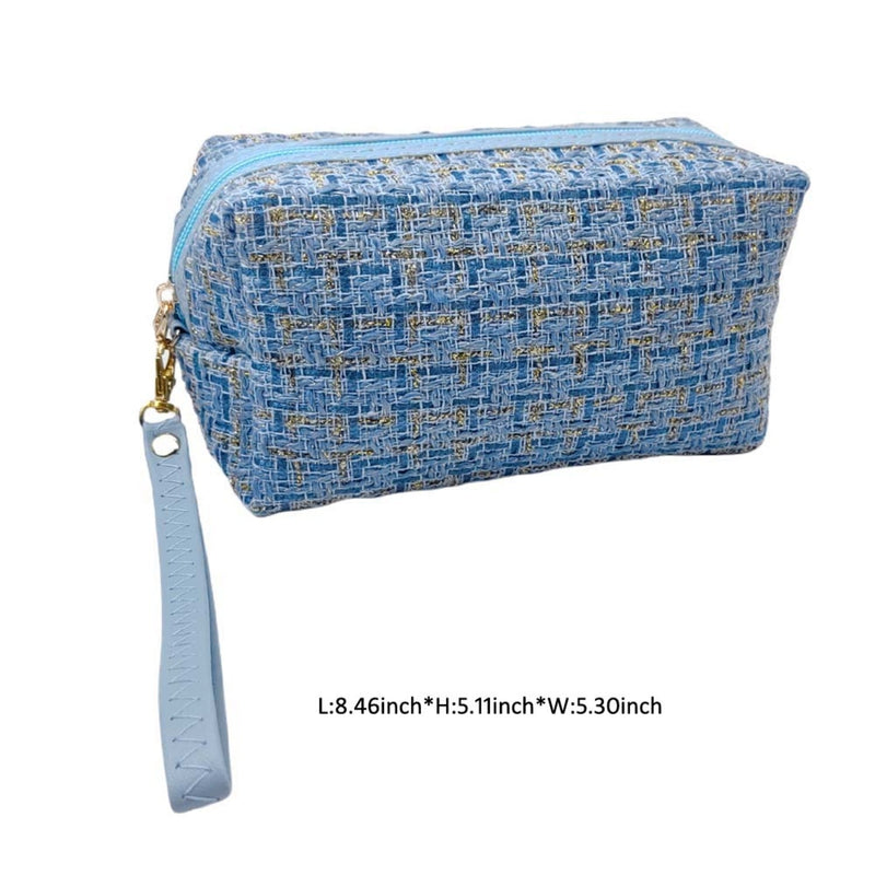 EG10307 Tweed Pouch With Wristlet Strap - MiMi Wholesale