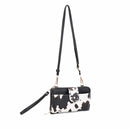 EJ60112C Cow Print Crossbody Wallet - MiMi Wholesale