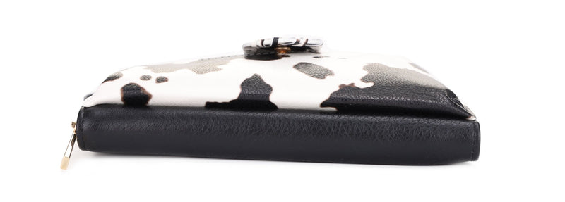 EJ60112C Cow Print Crossbody Wallet - MiMi Wholesale
