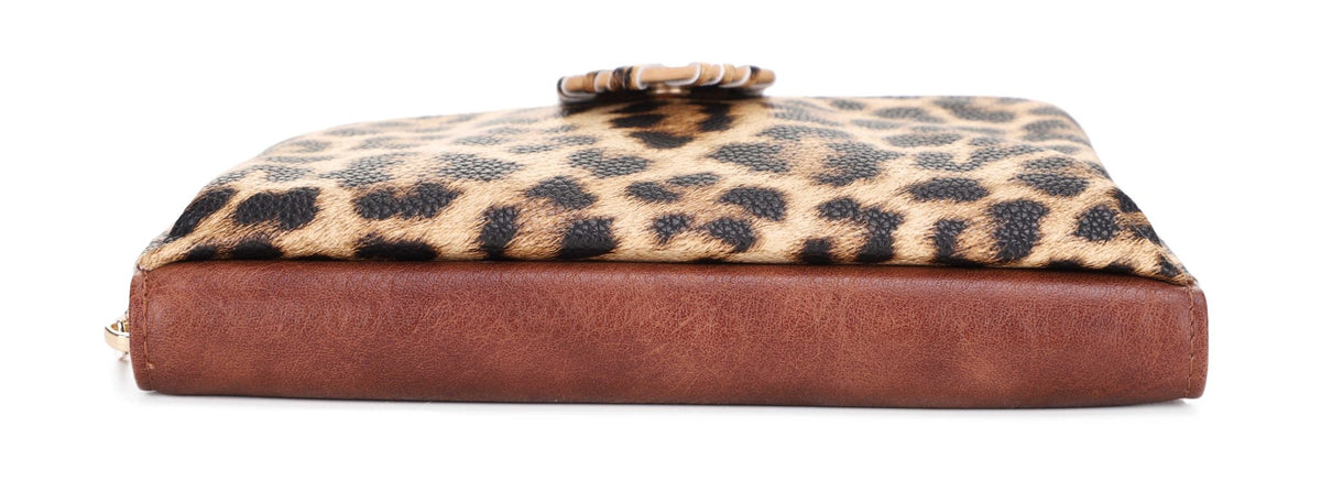 EJ60112PL Leopard Crossbody Wallet - MiMi Wholesale