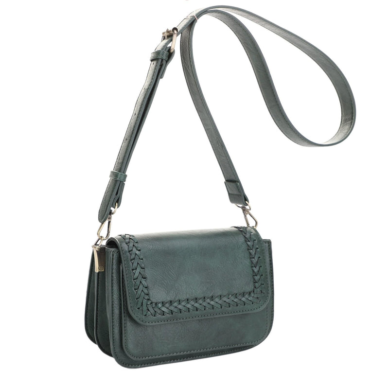 EJ60118 - 7 Val Whipstitch Detail Crossbody Bag - MiMi Wholesale
