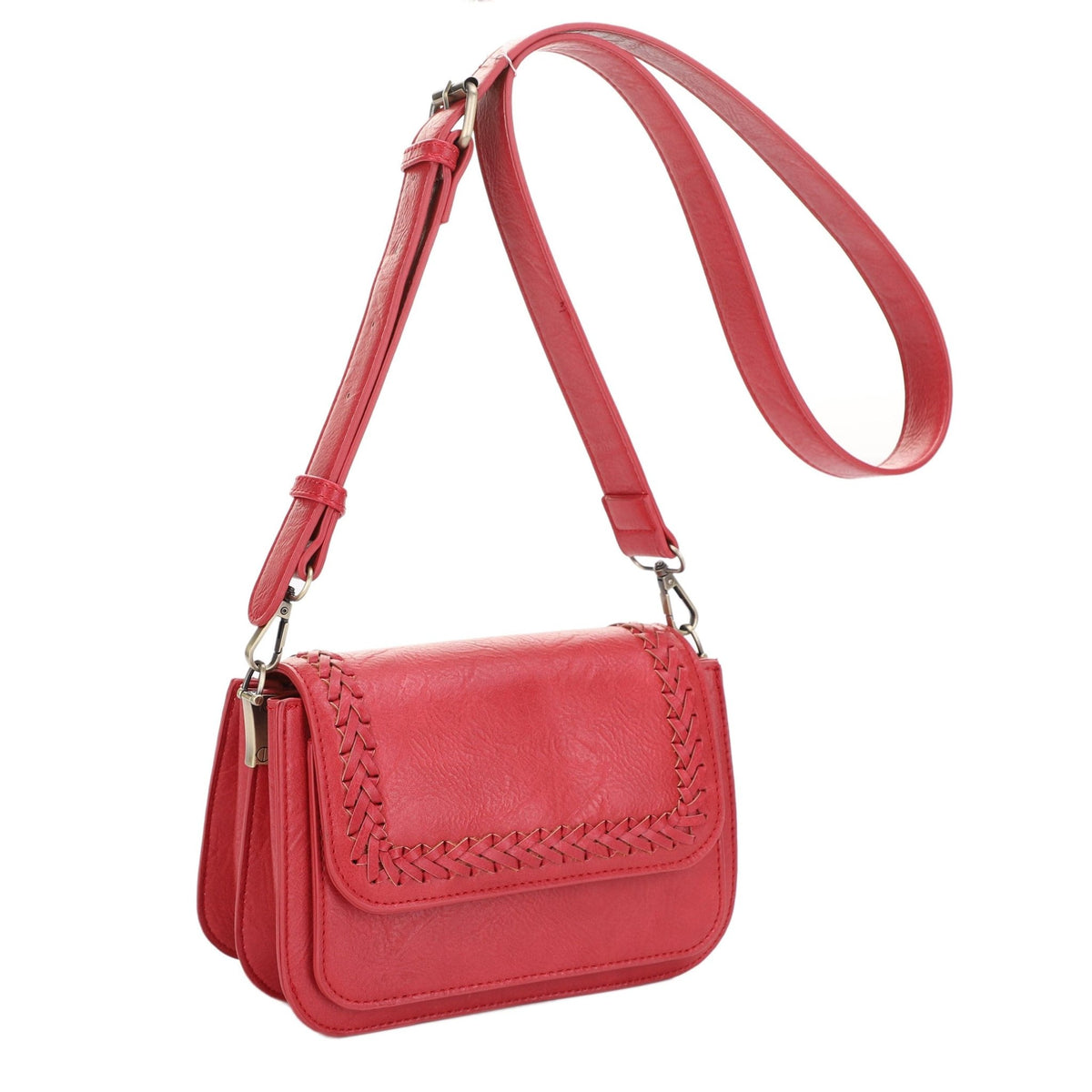 EJ60118 - 7 Val Whipstitch Detail Crossbody Bag - MiMi Wholesale