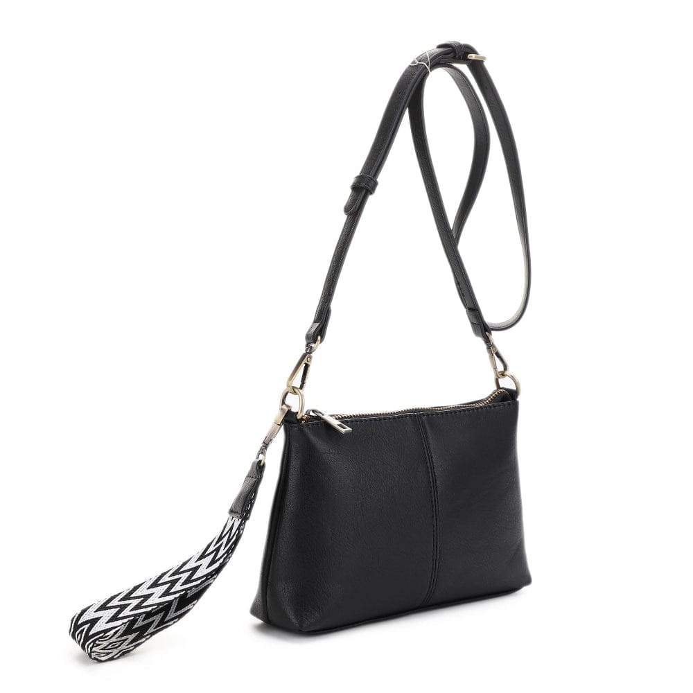 EJ60150 - 6 Lana Crossbody Bag With Chevron Strap - MiMi Wholesale