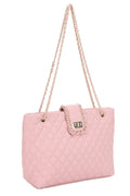 EJ60187 Quilted Tote Bag With Chain Strap - MiMi Wholesale