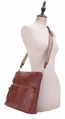EJ60192 Monique Cross Body Bag With Guitar Strap - MiMi Wholesale