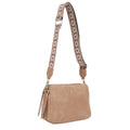 EJ60197 Mila 3 Compartment Crossbody Bag With Guitar Strap - MiMi Wholesale