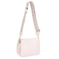 EJ60197 Mila 3 Compartment Crossbody Bag With Guitar Strap - MiMi Wholesale