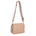 EJ60197 Mila 3 Compartment Crossbody Bag With Guitar Strap - MiMi Wholesale
