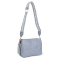 EJ60197 Mila 3 Compartment Crossbody Bag With Guitar Strap - MiMi Wholesale