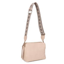 EJ60197 Mila 3 Compartment Crossbody Bag With Guitar Strap - MiMi Wholesale