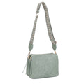 EJ60197 Mila 3 Compartment Crossbody Bag With Guitar Strap - MiMi Wholesale