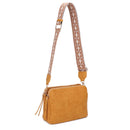 EJ60197 Mila 3 Compartment Crossbody Bag With Guitar Strap - MiMi Wholesale