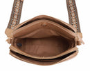 EJ60197 Mila 3 Compartment Crossbody Bag With Guitar Strap - MiMi Wholesale