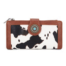 EJ60265C Cow Print Trifold Wallet - MiMi Wholesale