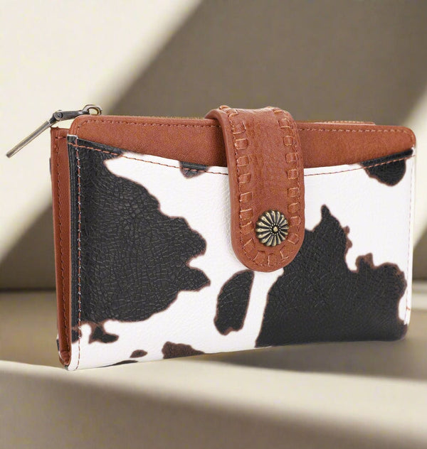 EJ60267 - 7C Cow Print Wallet - MiMi Wholesale