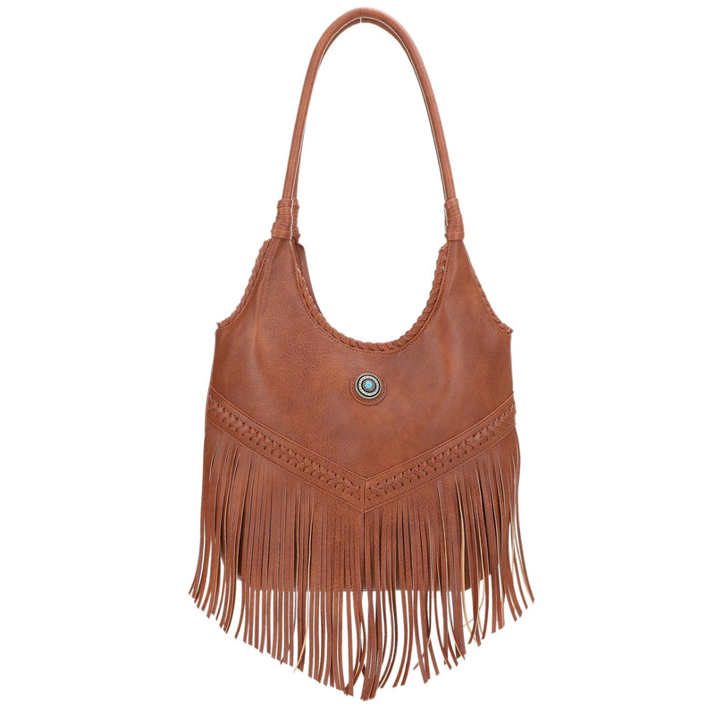 EJ60273 Sierra Western Fringe Hobo Tote Bag - MiMi Wholesale