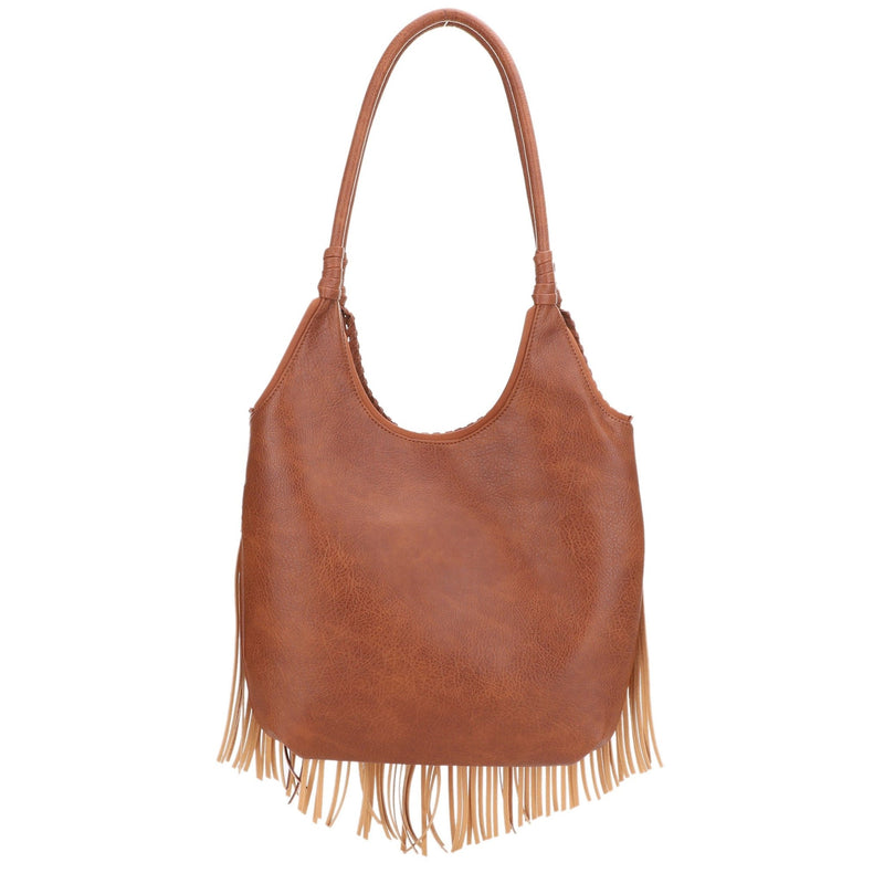 EJ60273 Sierra Western Fringe Hobo Tote Bag - MiMi Wholesale