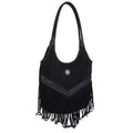 EJ60273SU Faux Suede Western Fringe Tote Bag - MiMi Wholesale