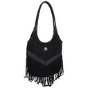 EJ60273SU Faux Suede Western Fringe Tote Bag - MiMi Wholesale