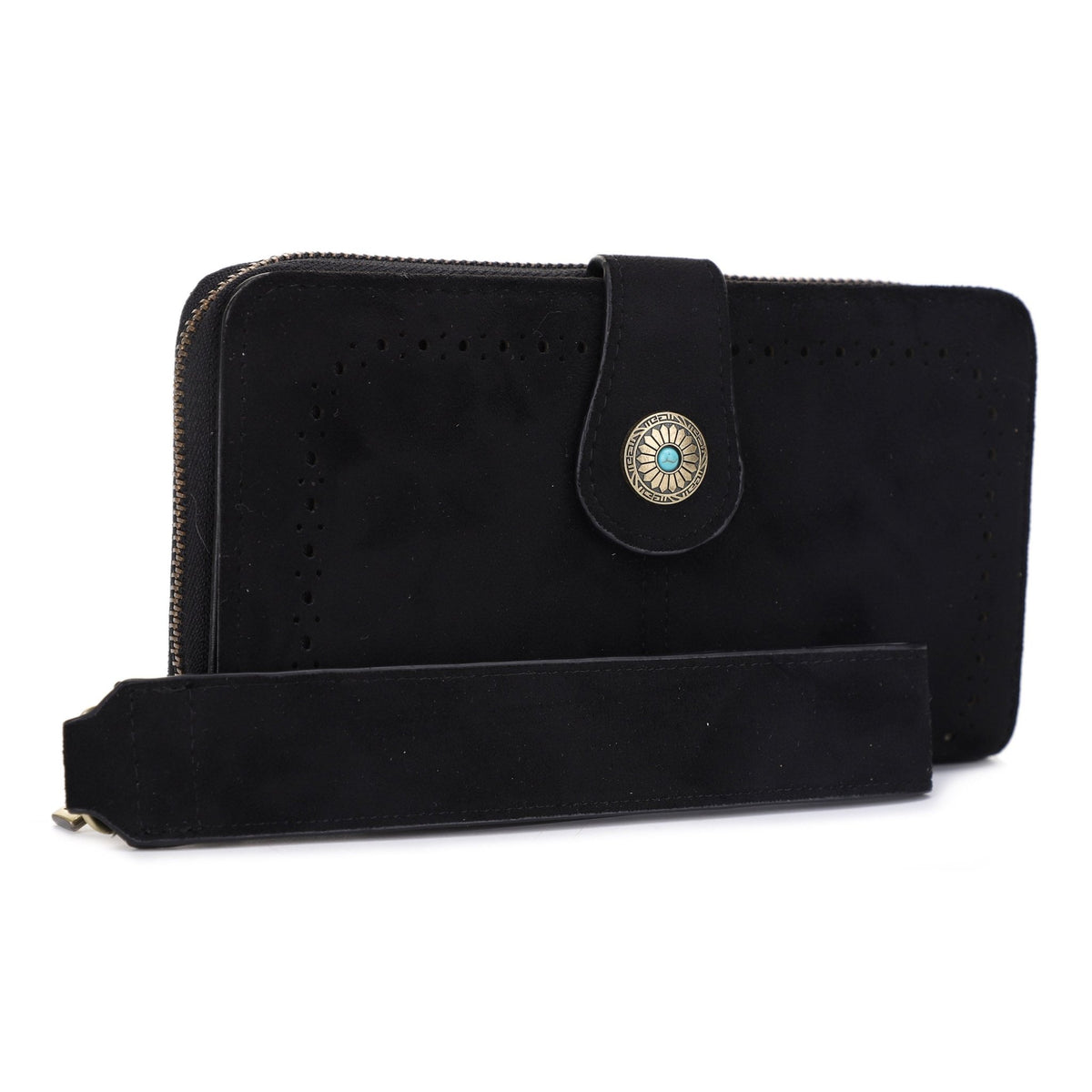 EJ60286SU Harper Faux Suede Wallet - MiMi Wholesale