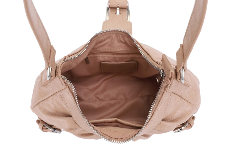 EJ60292 Grunge Buckle Baguette Shoulder Bag - MiMi Wholesale