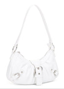 EJ60292 Grunge Buckle Baguette Shoulder Bag - MiMi Wholesale