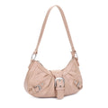 EJ60292 Grunge Buckle Baguette Shoulder Bag - MiMi Wholesale