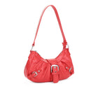 EJ60292 Grunge Buckle Baguette Shoulder Bag - MiMi Wholesale