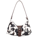 EJ60292C Buckle Baguette Cow Print Shoulder Bag - MiMi Wholesale