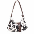 EJ60292C Buckle Baguette Cow Print Shoulder Bag - MiMi Wholesale