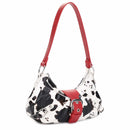 EJ60292C Buckle Baguette Cow Print Shoulder Bag - MiMi Wholesale