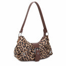 EJ60292PL Leopard Print Buckle Baguette Shoulder Bag - MiMi Wholesale