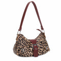 EJ60292PL Leopard Print Buckle Baguette Shoulder Bag - MiMi Wholesale