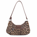 EJ60292PL Leopard Print Buckle Baguette Shoulder Bag - MiMi Wholesale
