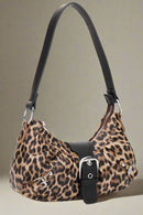 EJ60292PL Leopard Print Buckle Baguette Shoulder Bag - MiMi Wholesale
