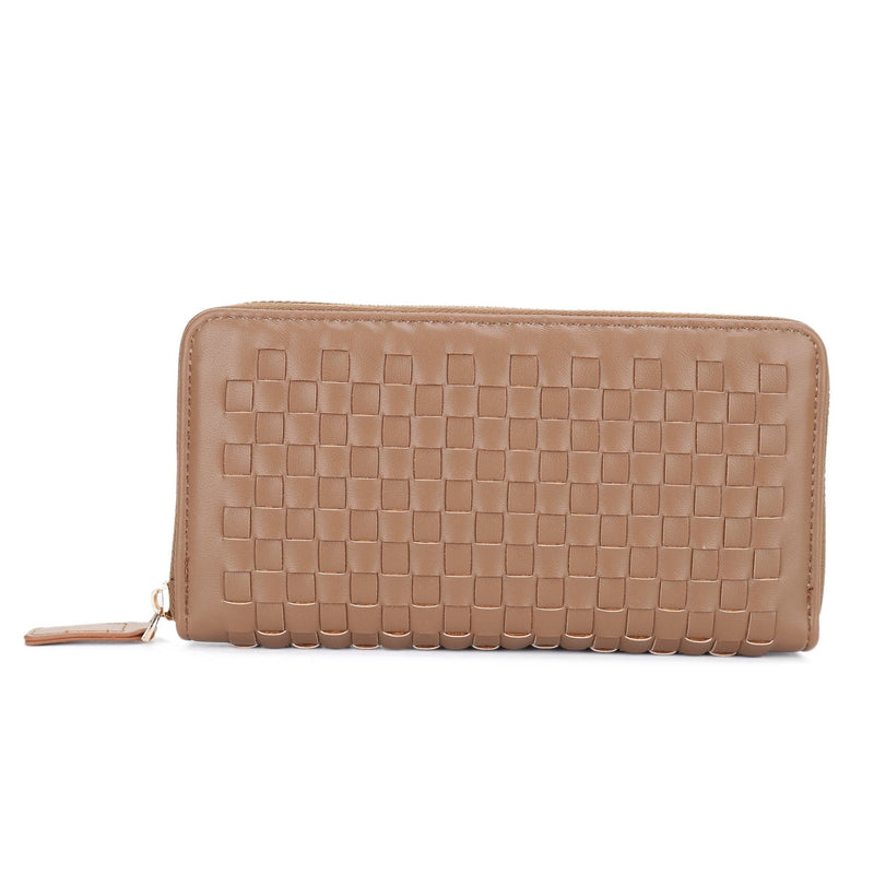 EJ60301 Yoona Woven Zip Wallet - MiMi Wholesale