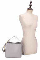 EJ60312 - 6 Shia Bucket/Crossbody Bag With Scarf - MiMi Wholesale